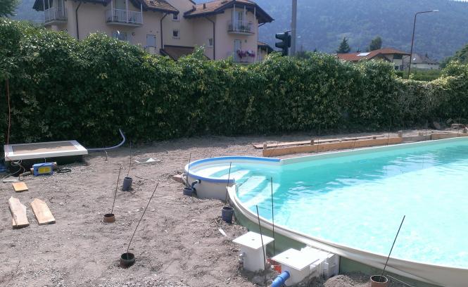 scavi e riempimenti per realizzazione piscina privata